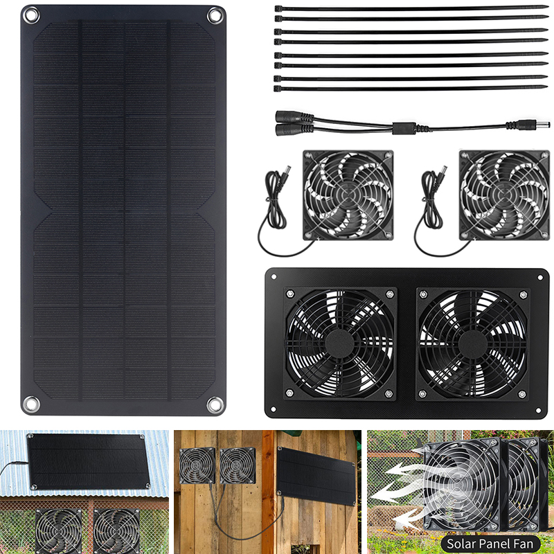 Renewable Energy House - 100W Panel słoneczny wentylator wyciągowy wyciąg